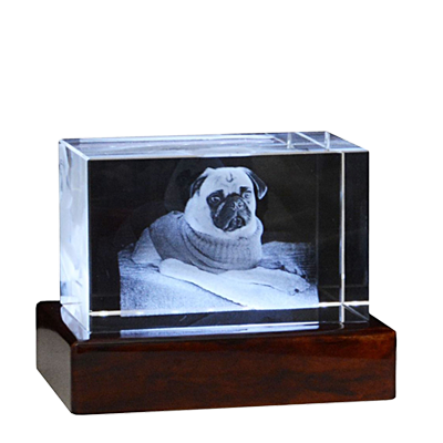 Retângulo de cristal 3D 3DC-RECH ou 3DC-RECV