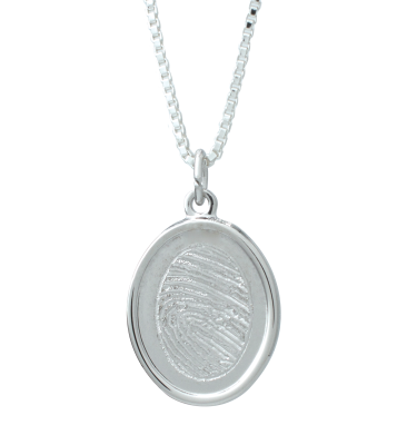 Oval recuado prateado SIO-002