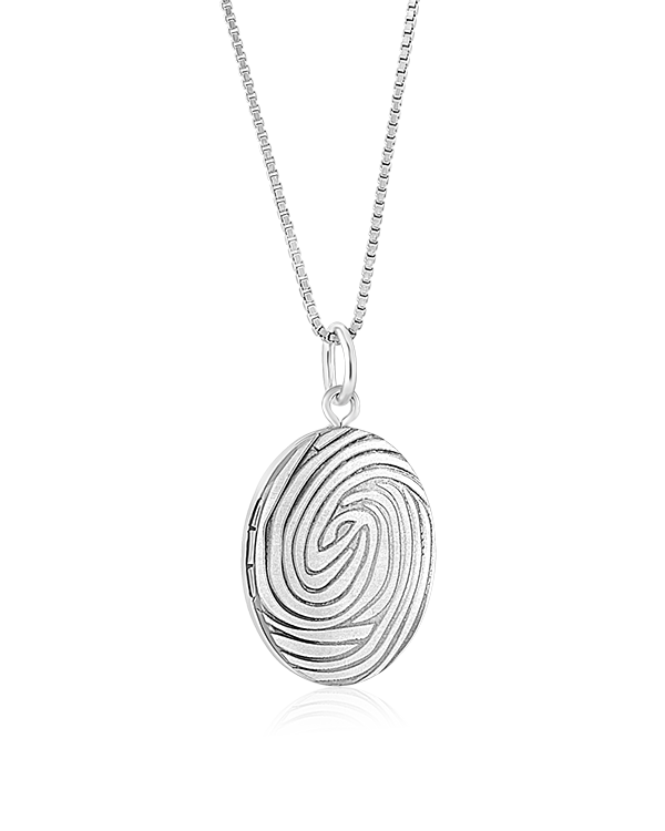 Medalhão Oval Prateado SOL-010