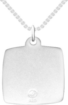 Pingente Quadrado Prateado SSP-009