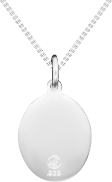 Oval recuado prateado SIO-002