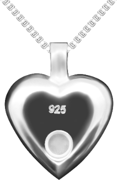 Pendentif funéraire en forme de cœur SHL-007